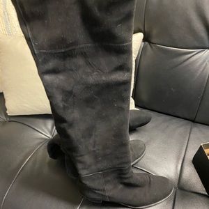 Over the knee suede boot